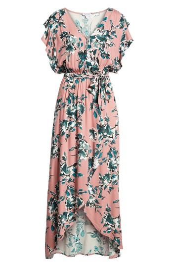 Women's Splendid Floral Print Wrap Maxi Dress - Pink