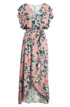 Women's Splendid Floral Print Wrap Maxi Dress - Pink