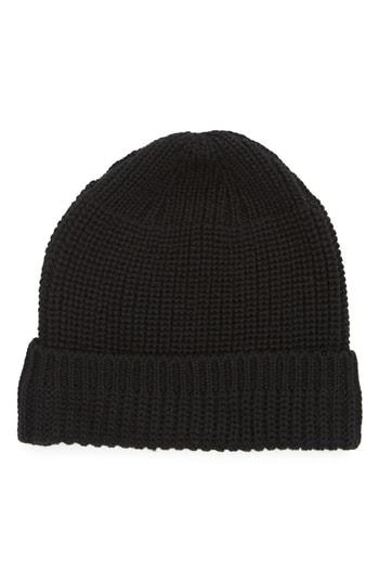 Men's Wings + Horns Knit Wool Beanie - Black