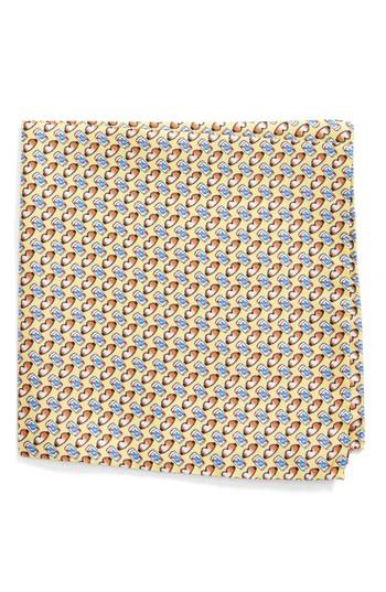 Men's Lazyjack Beer Goggles Silk Pocket Square, Size - Yellow