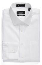 Men's Nordstrom Men's Shop Smartcare(tm) Traditional Fit Herringbone Dress Shirt .5 - 32/33 - White