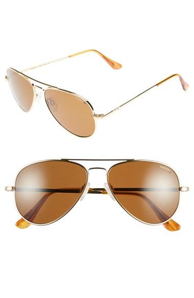 Men's Randolph Engineering 'concorde Classic' 57mm Polarized Sunglasses - Gold/ Tan