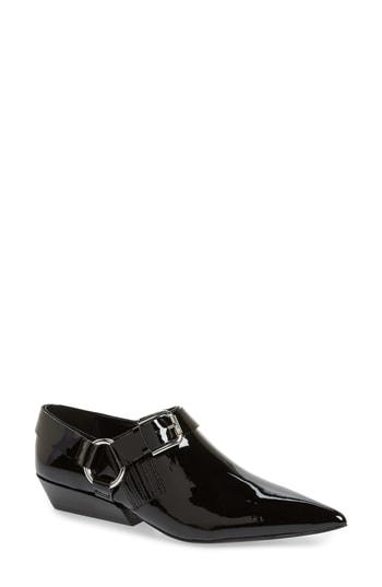 Women's Calvin Klein Jeans Ellen Low Buckle Bootie .5 M - Black