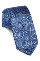 Men's Boss Paisley Silk Tie, Size - Blue