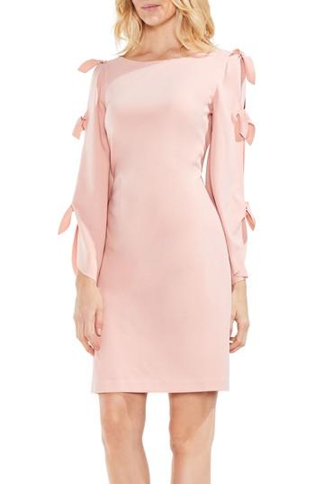 Women's Vince Camuto Tie Sleeve Shift Dress, Size - Pink