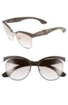 Women's Miu Miu 56mm Pave Cat Eye Sunglasses - Gunmetal/ Brown Gradient