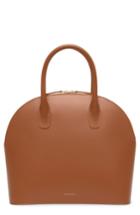 Mansur Gavriel Top Handle Rounded Leather Bag - Brown
