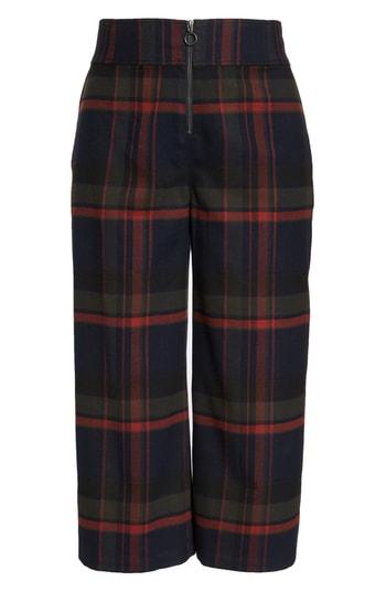 Women's Bp. Plaid Crop Pants - Blue