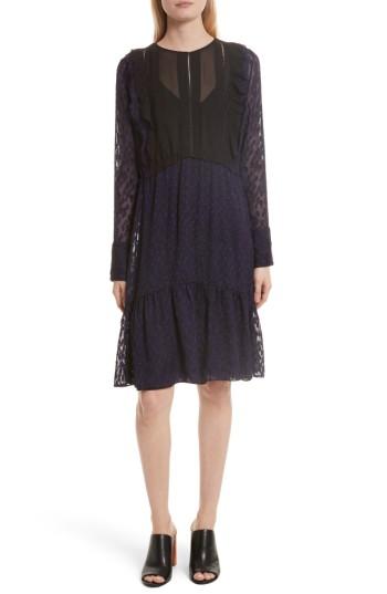 Women's 3.1 Phillip Lim Fil Coupe Silk Blend Dress - Blue