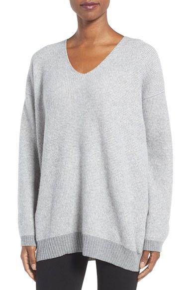 Women's Eileen Fisher Recycled Cashmere & Lambswool Sweater - Grey