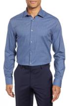 Men's John Varvatos Star Usa Slim Fit Check Dress Shirt .5r - Blue