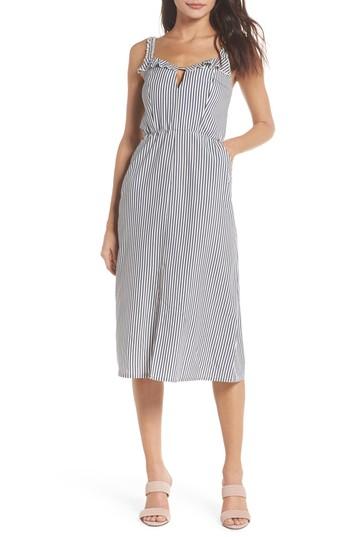 Women's Ali & Jay Drinks On Me Stripe Ruffle Midi Dress - White