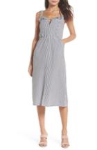 Women's Ali & Jay Drinks On Me Stripe Ruffle Midi Dress - White