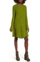 Women's Cotton Emporium Flared Sleeve Sweater Dress - Green