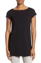 Women's Eileen Fisher Bateau Neck Tunic Top - Black