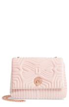 Ted Baker London Quilted Velvet Crossbody Bag - Pink