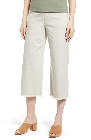 Women's Nic + Zoe Stretch Denim Wide Leg Crop Pants - Beige