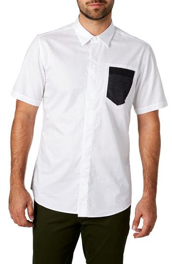 Men's 7 Diamonds Carelessly Bold Trim Fit Sport Shirt - White