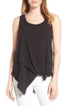 Women's Wit & Wisdom Knotted Asymmetrical Tank - Black