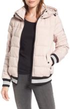 Women's Bernardo Micro Touch Hooded Quilted Bomber Jacket