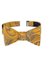 Men's Ted Baker London Elegant Paisley Silk Bow Tie, Size - Yellow