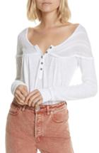 Women's Free People Down Under Henley - White