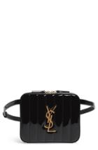 Saint Laurent Vicky Patent Leather Belt Bag - Black
