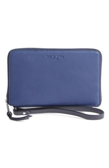 Rag & Bone Devon Calfskin Smartphone Wallet - Blue