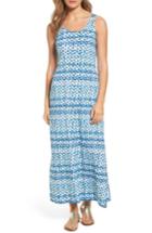 Women's Tommy Bahama Dot Matrix Cotton Maxi Dress - Blue