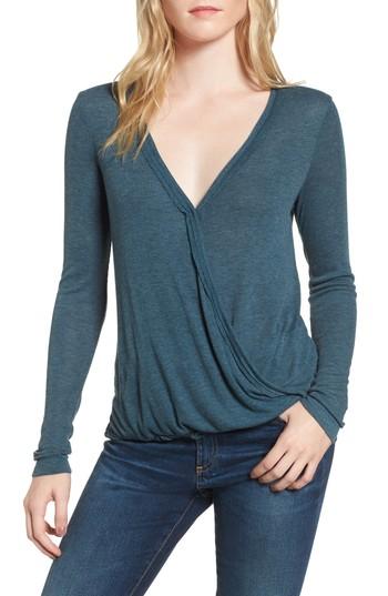 Women's Splendid Surplice Top - Blue