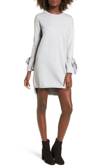 Women's Cotton Emporium Tie Sleeve Sweater Dress - Grey