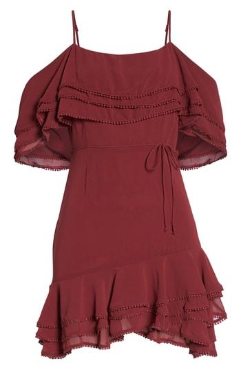 Women's Bb Dakota Up All Night Layered Cold Shoulder Dress