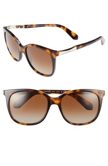 Women's Kate Spade New York Julieanna 54mm Polarized Sunglasses - Yellow Havana
