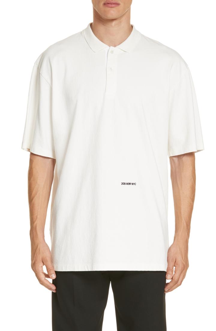 Men's Calvin Klein 205w39nyc Oversize Polo - White