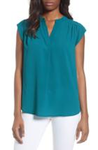 Women's Gibson Split Neck Top, Size - Blue/green