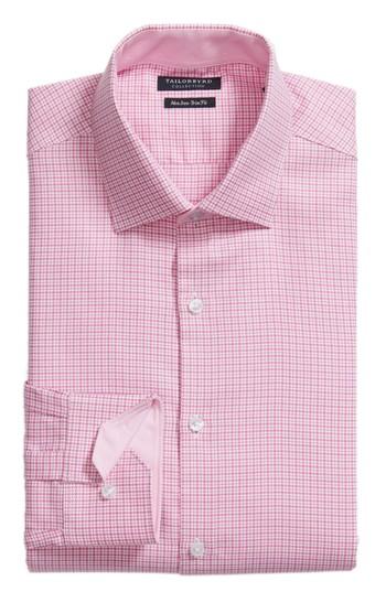 Men's Tailorbyrd Anson Trim Fit Check Dress Shirt .5 - 32/33 - Pink