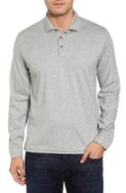 Men's David Donahue Interlock Polo - Grey