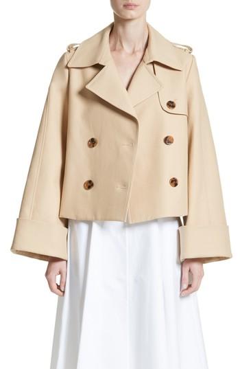 Women's Khaite Bianca Crop Trench - Beige