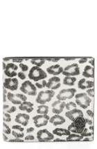 Men's Alexander Mcqueen Leopard Print Leather Wallet - Beige