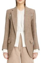 Women's Chloe Tweed Blazer Us / 44 Fr - Brown