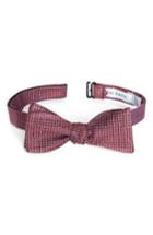 Men's Calibrate Grid Silk Bow Tie, Size - Pink