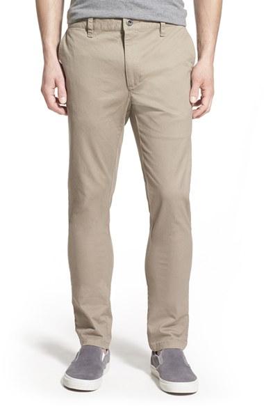 Men's Rvca 'stapler' Skinny Fit Twill Pants