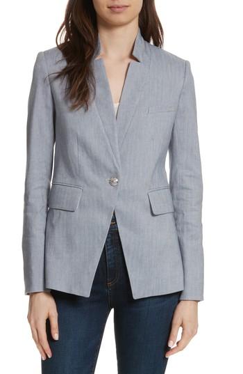 Women's Veronica Beard Upcollar Jacket - Grey