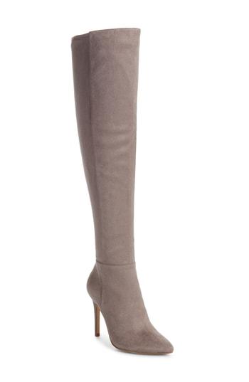 Women's Charles By Charles David Debutante Thigh High Boot .5 M - Grey