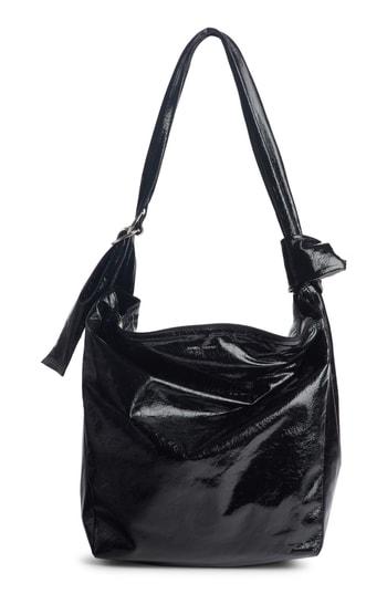 Isabel Marant Eewa Glazed Lambskin Hobo - Black