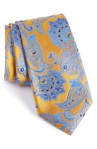 Men's Nordstrom Men's Shop Picard Paisley Silk Tie, Size - Yellow