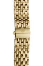 Women's Michele Deco 16 16mm Gold Plated Bracelet Watchband