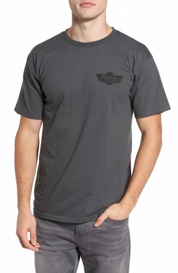 Men's Brixton Cylinder Standard T-shirt, Size - Grey