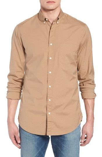 Men's J.crew Classic Fit Stretch Secret Wash Dot Sport Shirt