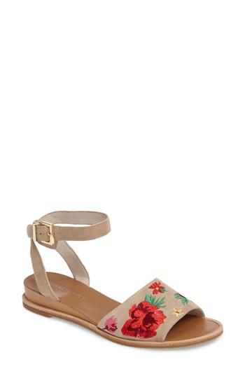 Women's Kenneth Cole New York Jory Embroidered Sandal .5 M - Brown